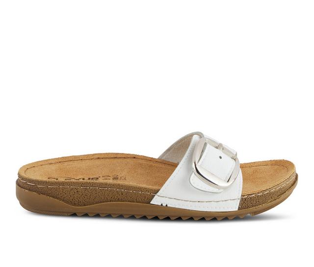 Women's Flexus Baronca Footbed Sandals in White color