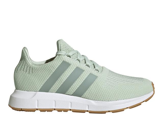 Women's Adidas Swift 1.0 Running Shoes in Pastel Green color