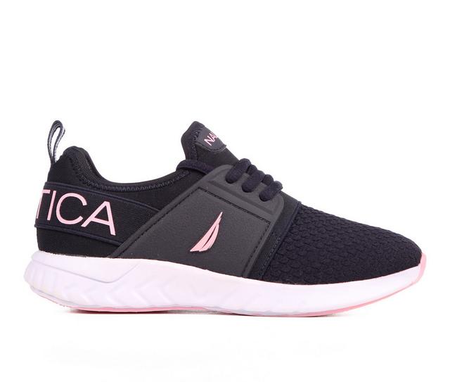 Girls' Nautica Little Kid & Big Kid Kappil Saga Running Shoes in Navy/Peony Pop color