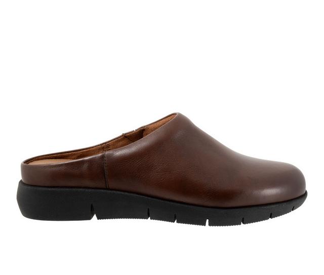 Women's Softwalk Andria Clogs in Dark Brown color
