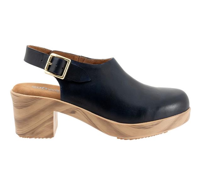 Women's Softwalk Fairbanks Clogs in Navy color