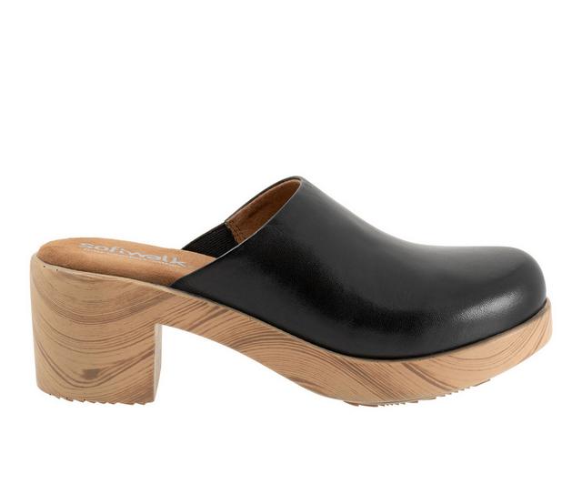 Women's Softwalk Felida Clogs in Black color