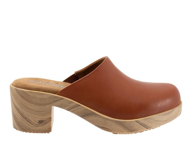 Women's Softwalk Felida Clogs in Luggage color