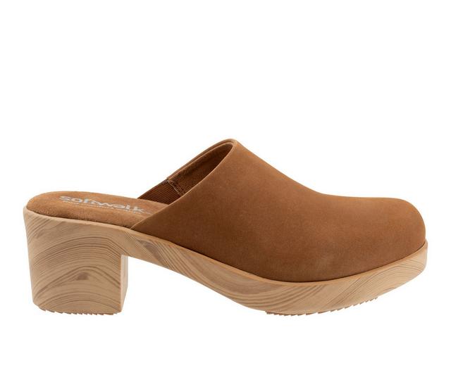 Women's Softwalk Felida Clogs in Tan color