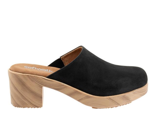 Women's Softwalk Felida Clogs in Black oil color
