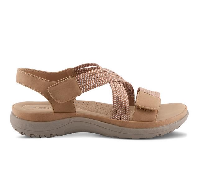 Women's Flexus Crossbeam Sandals in Tan color