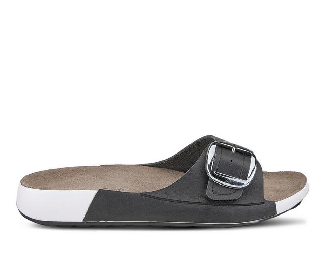 Women's Flexus Gateway Footbed Sandals in Black color