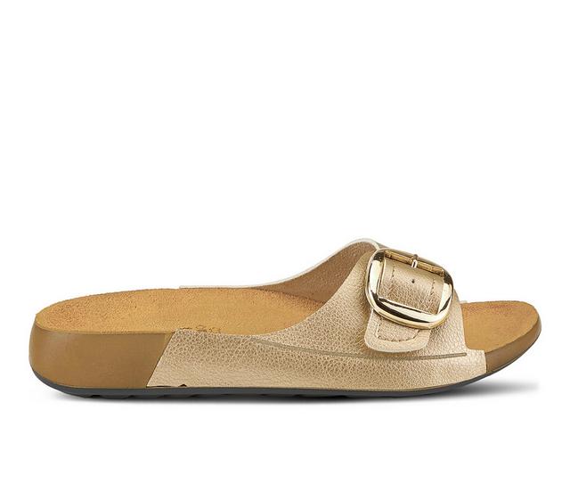 Women's Flexus Gateway Footbed Sandals in Gold color