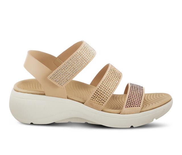 Women's Flexus Jazzy Wedge Sandals in Beige color