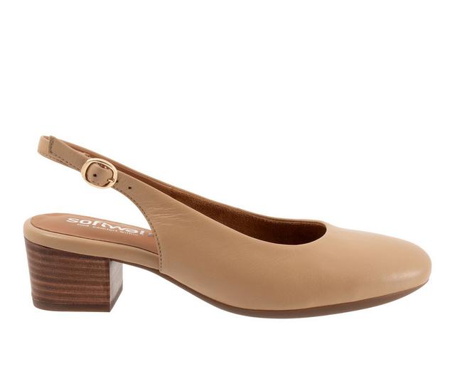 Women's Softwalk Largo Slingback Pumps in Nude color