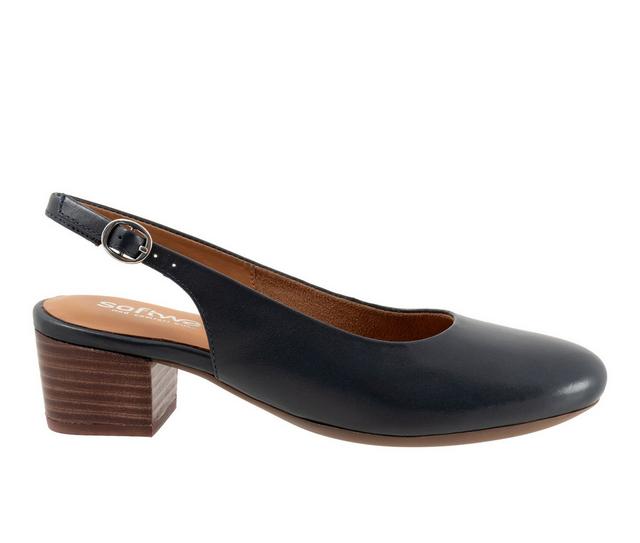 Women's Softwalk Largo Slingback Pumps in Navy color