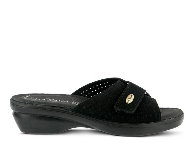Women's Flexus Kea Wedge Sandals in Black color