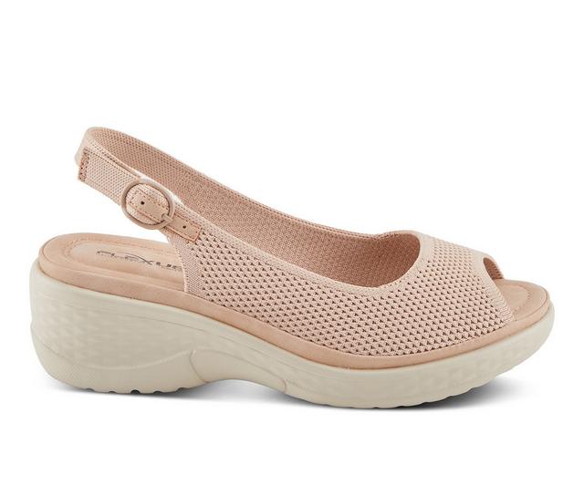 Women's Flexus Mayberry Wedge Sandals in Blush color