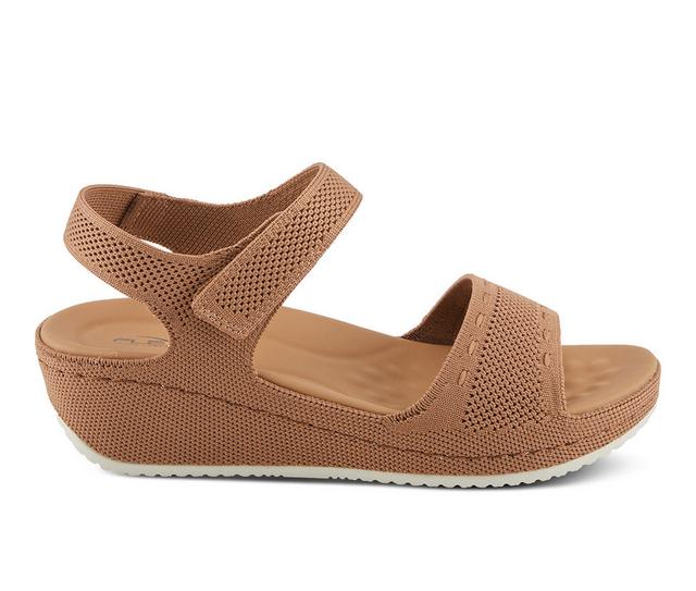 Women's Flexus Meshon Wedge Sandals in Brown color