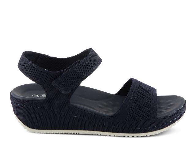 Women's Flexus Meshon Wedge Sandals in Navy color