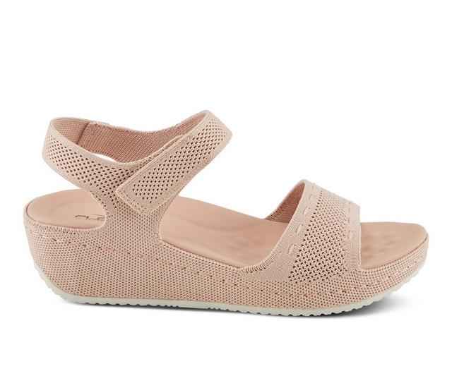 Women's Flexus Meshon Wedge Sandals in Blush color
