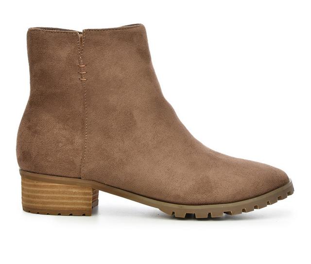 Women's Taryn Rose Emmy Booties in Tan Micro color