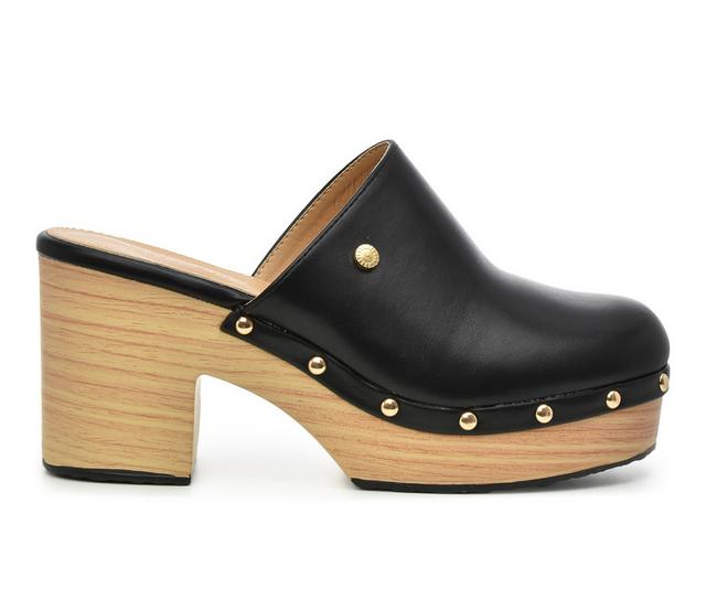 Women's Taryn Rose Miel Platform Clogs in Black color