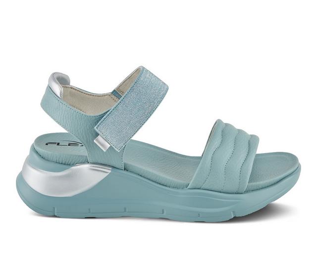 Women's Flexus Zashine Wedge Sandals in Teal color