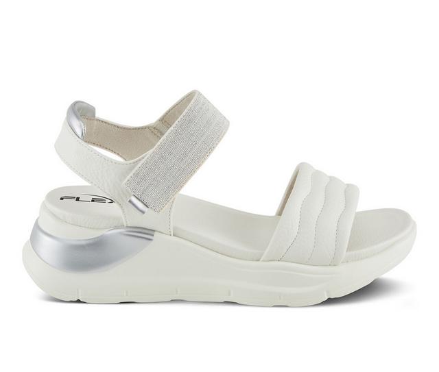 Women's Flexus Zashine Wedge Sandals in White color