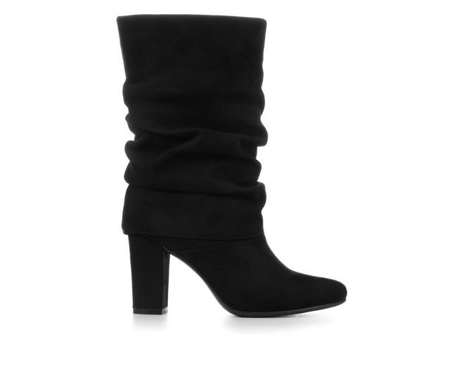 Women's Y-Not Compassion Fold Heeled Boots in Black color