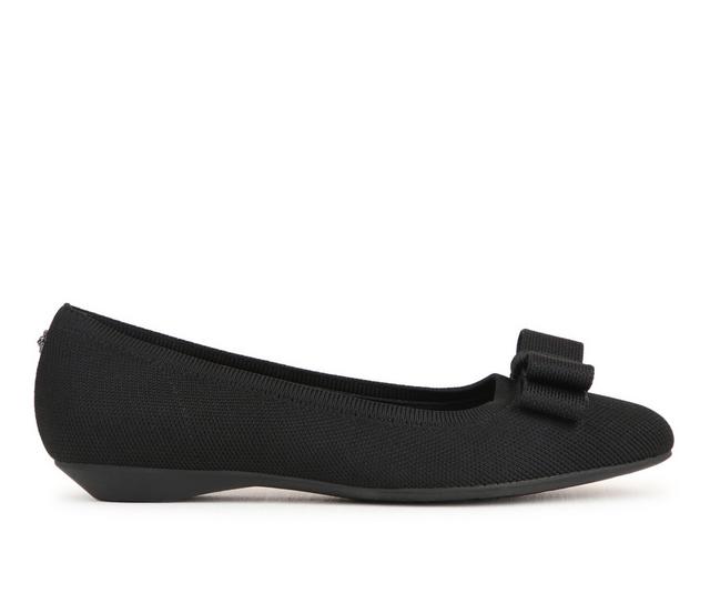 Women's Anne Klein Oberon Flats in Black color