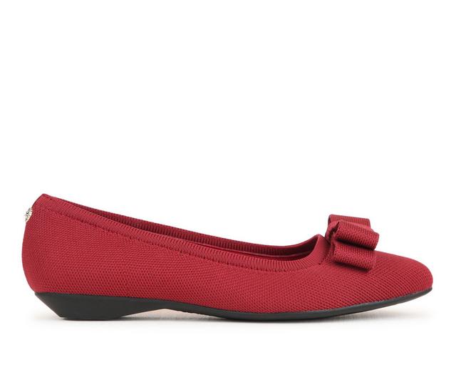 Women's Anne Klein Oberon Flats in Red color