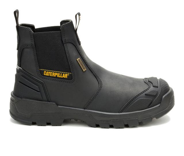 Men's Caterpillar Striver Chelsea Work Boots in Black color