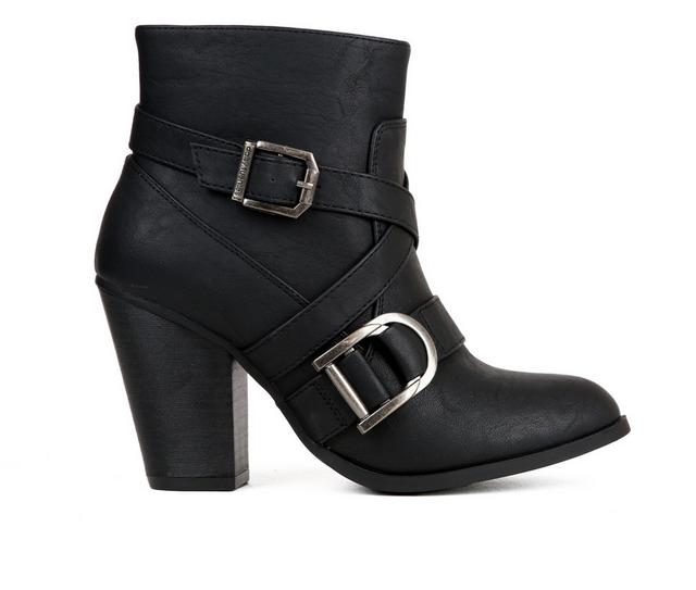 Women's Daisy Fuentes Cady Heeled Booties in Black color