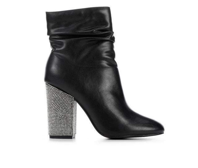 Women's Daisy Fuentes Chauncey Heeled Boots in Black color