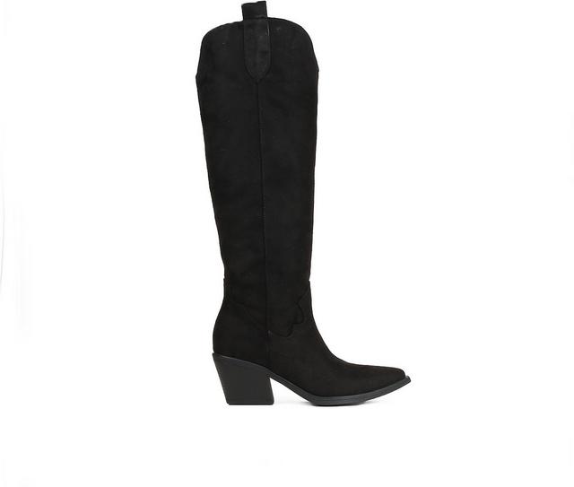 Women's Rock And Candy Manila Knee High Boots in Black color