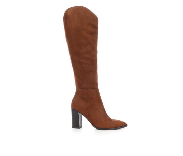 Women's Soda Fallal-S Knee High Boots in Chocolate color