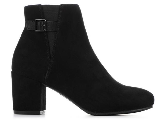 Women's Solanz Caroline Booties in Black color