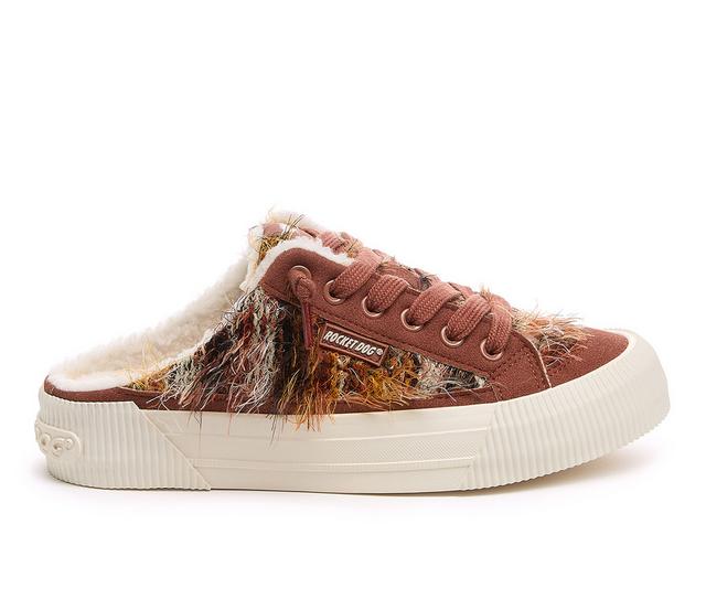 Women's Rocket Dog Cheery Mule in Brown Multi color