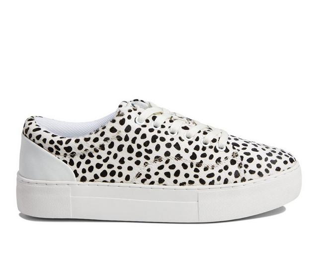 Women's Official Program STW-70 Platform Fashion Sneakers in Leo White/Black color