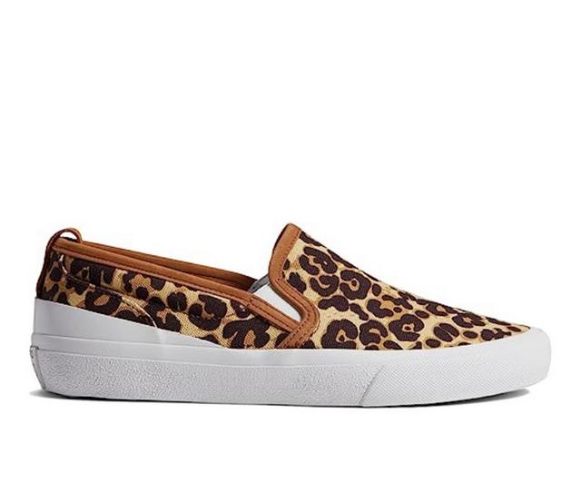 Women's Official Program STW-80 Slip-On Sneakers in Cheetah Print color