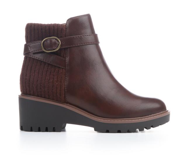 Women's Soda Aeson-S Booties in Brown color