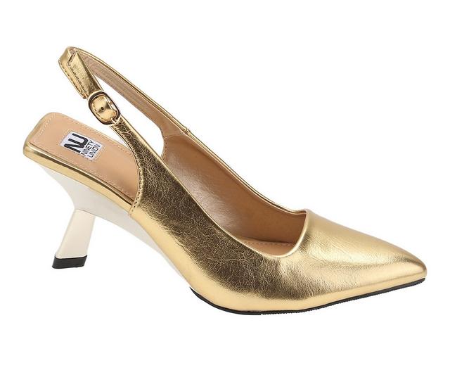 Women's Ninety Union Koko Slingback Pumps in Gold color