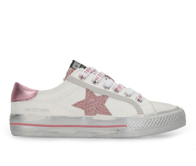 Girls' VINTAGE HAVANA Toddler & Little Kid Alive Sneakers in White/Pink color