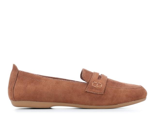 Women's Vintage 7 Eight Bridgett Flats in Chestnut color