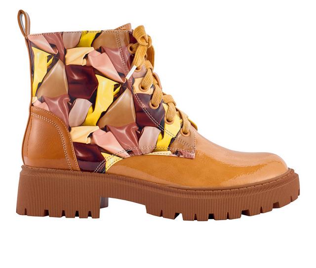 Women's Ninety Union Freeway Combat Boots in Camel Multi color