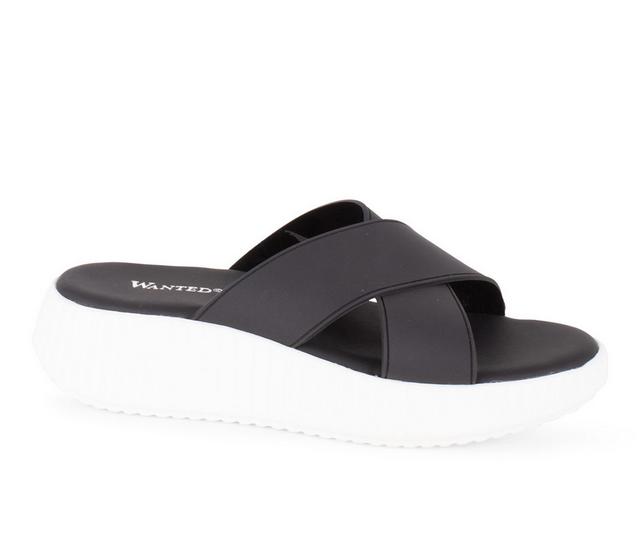 Women's Wanted Aurora Platform Sandals in Black color