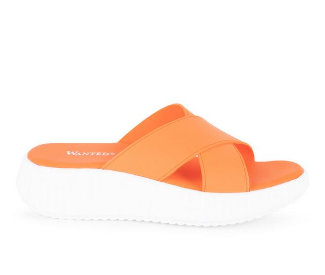 Women's Wanted Aurora Platform Sandals in Orange color