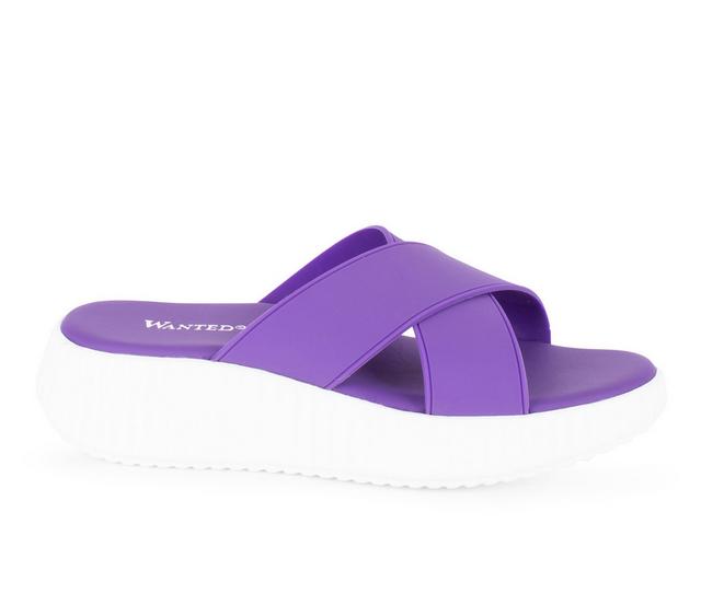 Women's Wanted Aurora Platform Sandals in Lavender color