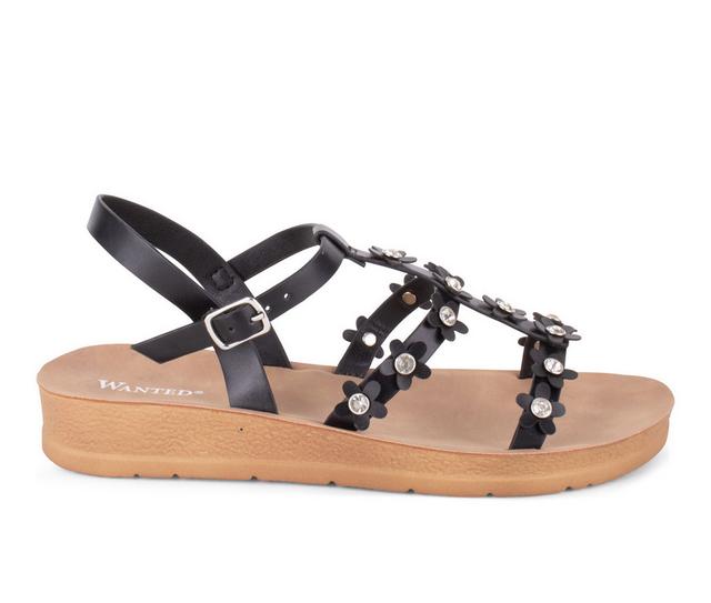 Women's Wanted Dolce Wedge Sandals in Black color