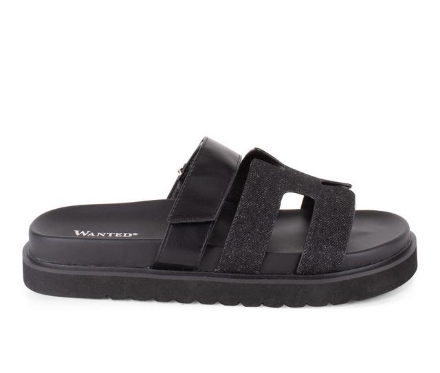 Women's Wanted Finley Sandals in Black Denim color