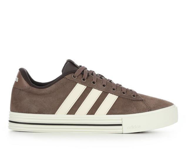 Men's Adidas Daily 4.0 Skate Shoes in Brown Suede color