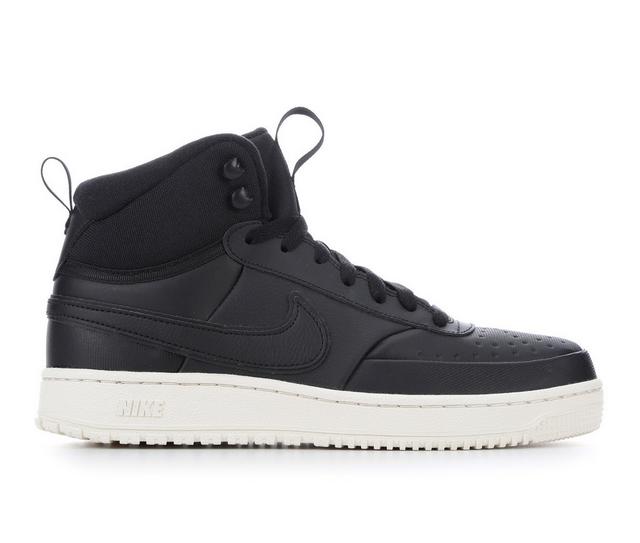 Men's Nike Court Vision Mid Winter Sneakers in Black/Phantom color