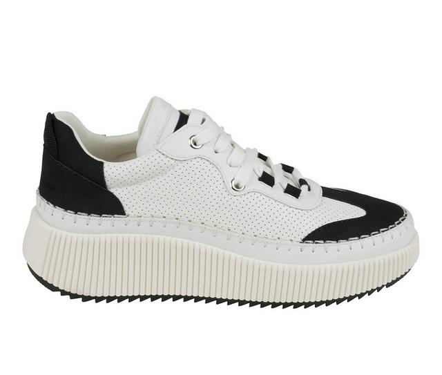 Women's GC Shoes Madrid Wedge Sneakers in Black/White color