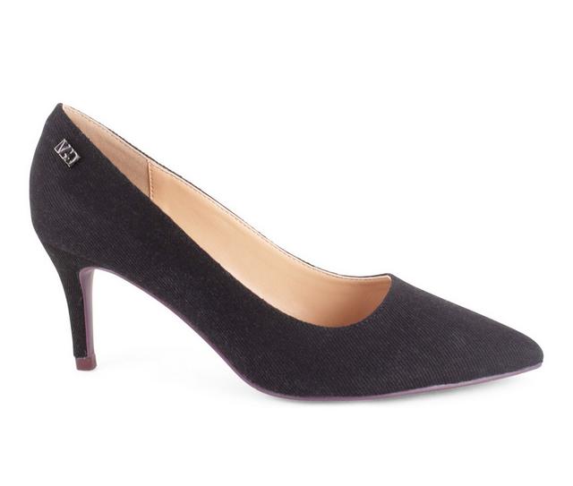 Women's Gloria Vanderbilt Marilyn Pumps in Black Denim color